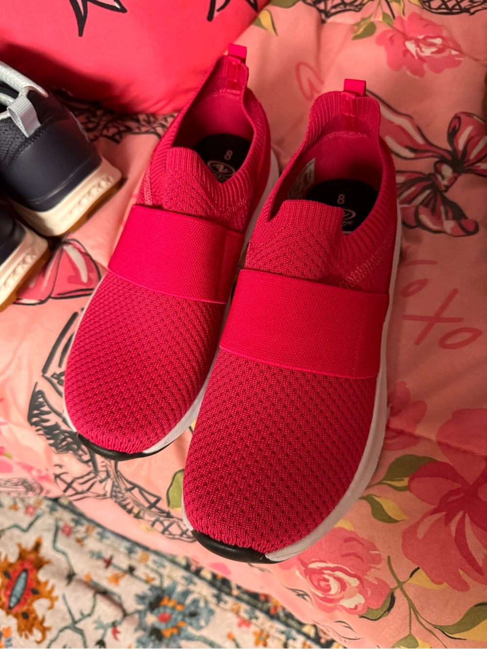 Women's Slip-On Athletic Sneakers - Vibrant Pink